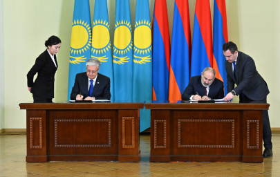 Ряд соглашений и меморандумов подписали Казахстан и Армения