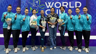 Казахстанские гимнастки завоевали «серебро» в Ташкенте