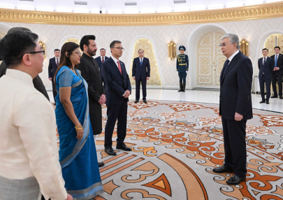 Верительные грамоты послов ряда государств принял президент Казахстана