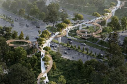 Новый пешеходный мост с островками для отдыха появится в Алматы