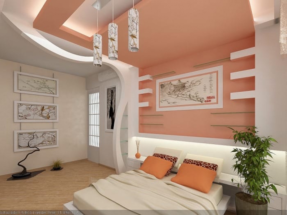 Спальни в персиковом цвете - фото 40 дизайнов разного стиля