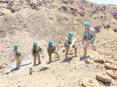 Почти 2 тысячи боеприпасов уничтожили казахстанские саперы на Голанских высотах
